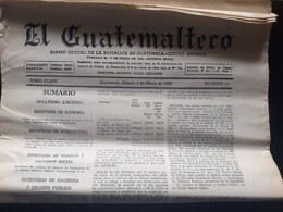 Journal Officiel De La Republique Du Guatemala El Guatemalteco 1962 - [1] Fino Al 1980