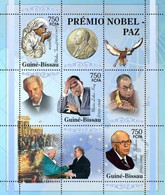 Guinea Bissau 2005, Peace Nobel Prices, M. Teresa, M.L. King, Pope J. Paul II, Schweitzer, Dalai Lama, 3val In BF - Albert Schweitzer