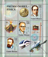 Guinea Bissau 2005, Phisic Nobel Prices, Space, Train, Vulcan, 3val In BF - Volcanos