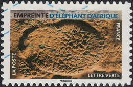 France 2021 Oblitéré Used Empreintes D'animaux Empreinte D'éléphant D'Afrique Y&T 1964 - Gebraucht
