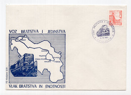 1981 YUGOSLAVIA,SERBIA,KRALJEVO,SPECIAL COVER,SPECIAL CANCELLATION: TRAIN FROM SERBIA TO SLOVENIA - Briefe U. Dokumente