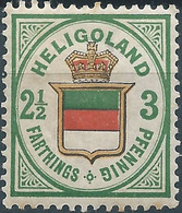 Germany,Helgoland,1876 Coat Of Arms,2½/3F/Pfg ,Perf: 13½ X 14½ - Hinged,Gum,Value:€200.00 - Heligoland