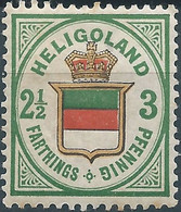Germany,Helgoland,1876 Coat Of Arms,2½/3F/Pfg ,Perf: 13½ X 14½ - Hinged,Gum,Value:€200.00 - Héligoland