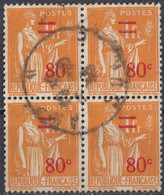 FRANCE - 1937 - Quartina Usata Di Yvert 359, Come Da Immagine. - 1932-39 Peace