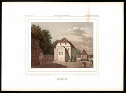 Lithographie Dönstedt, Kreis Neuhaldensleben, Farblithographie Aus Duncker 1865, 39 X 29cm - Lithographies