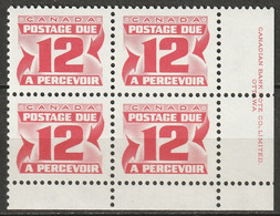 Canada 1977 Sc J36a  Postage Due LR Block MNH** - Portomarken