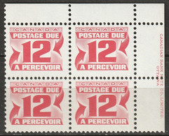 Canada 1977 Sc J36a  Postage Due UR Block MNH** - Portomarken