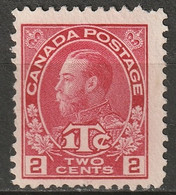 Canada 1916 Sc MR3b  War Tax MNG(*) Die I Rose Red - Sellos De Impuesto De Guerra