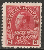 Canada 1915 Sc MR2  War Tax MNG(*) With Guide Arrow Small Thins/torn Corner - War Tax