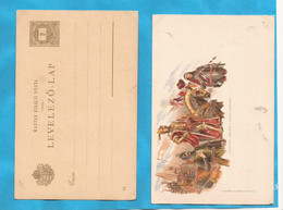 23-06 UNG  UNGARN UNGHERIA POSTKARTE  MILITARI  TRACHTEN  HUNYADI JANOS - Postmark Collection