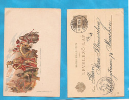 23-06 UNG  UNGARN UNGHERIA POSTKARTE  MILITARI  TRACHTEN  HUNYADI JANOS - Postmark Collection