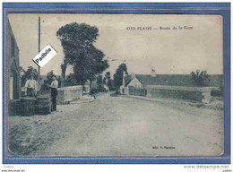 Carte Postale 62. Pont-d'Oye  Route De La Gare Prés Oye-Plage  Trés Beau Plan - Oye Plage