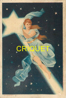 Chromo Biscuits Pernod à Dijon, La Comète, Jeune Fille Sur Une étoile Filante, Thème Astronomie - Pernot