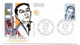 FDC--1975-- Edmond MICHELET  -----  Cachet  BRIVE LA GAILLARDE --19 - 1970-1979