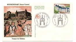 FDC--1975-- ROCHECHOUART ( Haute-Vienne) ---chateau --cachet  Rochechouart  -- 87 - 1970-1979