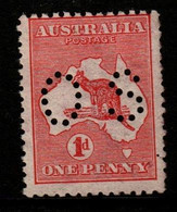Australia SG O17  1913 First Watermark Kangaroo, One Penny Red,Mint Never Hinged, - Service