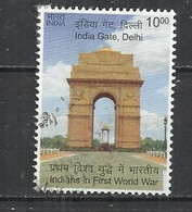 INDIA 2019 - INDIANS IN WORLD WAR I - INDIA GATE, DELHI - USED OBLITERE GESTEMPELT USADO - Oblitérés