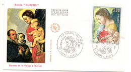 FDC--1977-- Année  " RUBENS" --Ex-voto De La Vierge à L'enfant   --cachet   TOURS--37  Et  PARIS -- 75 - 1970-1979