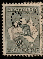 Australia SG O43  1915-20 3rd Wtmk Kangaroo,2d Grey,Used, - Service