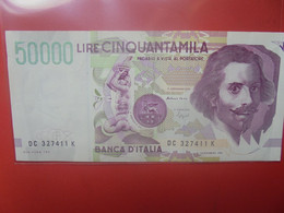 ITALIE 50.000 LIRE 1992 Signature B Circuler - 50000 Lire