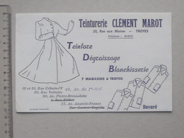 TROYES (10): BUVARD Ancien Teinturerie CLEMENT MAROT Rue Aux Moines (7 Magasins) - Imprimerie Sainte-Savine - Other