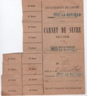 Carnet De Sucre 1917-1918/Valable Dans La Commune D'Ivry La Bataille/Département De  Eure/Etienbled/ 1918     POIL205 - 1914-18