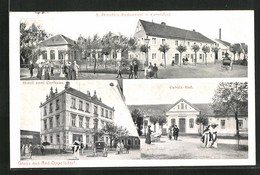 AK Bad Oppelsdorf, Restaurant A. Donath, Carolabad, Hotel Zum Curhaus - Sudeten