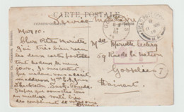 (WE645.33) CPA Bordeaux -> Gosselies Cachet Field Post Office Canadienne Avec Cachet Censure Cnd.  11-3-1919 - Franchise Stamps