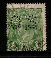 Australia SG O79  1924 King George V Perforated OS, 1d Sage-green Single Wtmk,Used, - Servizio