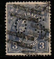 Australia SG O106b  1929 King George V Perforated OS, 3d Blue,SM Wtmk,perf 13.5 X 12.5 Die II Used - Dienstmarken