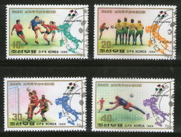 Korea 1989 World Soccer Championships Italia Sport Football Games Map Sc 2878-81 Cancelled # 7879a - Cirque