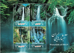 WATERFALLS 2020 MINT MINIATURE SHEET ** - Iran