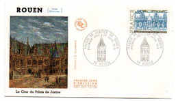 FDC--1975 -- ROUEN--Cour Du Palais De Justice       --cachet   ROUEN --76 - 1970-1979