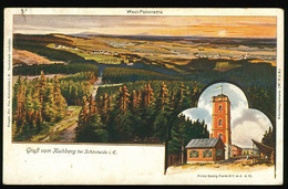 Litho AK Um 1920, Gruß Vom Kuhberg Bei Schönheide Im Erzgebirge, Prinz Georg Turm - Schoenheide