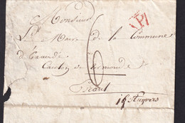 DDZ 740 - Soldats Belges De NAPOLEON - Lettre Précurseur PARIS 1811 Vers TERMONDE - Entete De La Garde Impériale - 1794-1814 (Franse Tijd)