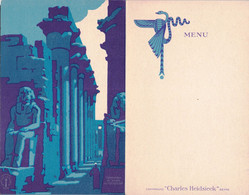 SUPERBE MENU ART DECO CHAMPAGNE CHARLES HEIDSIECK  " EGYPTE - EGYPT - 2 SCANS - Menú