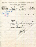 07.ARDECHE.VALS LES BAINS.VOITURES A VOLONTE POUR EXCURSIONS & PROMENADES. LOUIS FAURE. - Transport