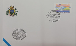 A) 1995, SAN MARINO, PRIORITY MAIL, FDC, LEOPARD, XF - Lettres & Documents