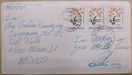 A) 1982, ARGENTINA, FLOWERS, FROM BUENOS AIRES TO BUENOS AIRES, DUCK FLOWER STAMP - Lettres & Documents