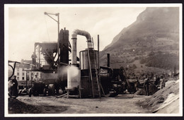 Um 1920 Privat Foto AK Ungelaufen: Baumaschinen Mit Traktor Bei Sargans - Sargans