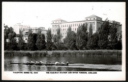 The Railway Station & River Torrens, Adelaide - Vintage Valentine Series PC - Adelaide