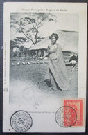 Congo Coiffure Type Femme Bandja Region Rafai   Cpa Timbrée Congo Français 1911 - Frans-Kongo