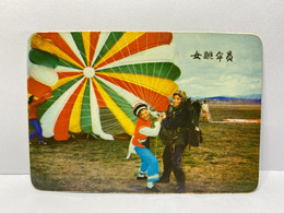 1977 China Calendars, Showing Skydiver, Parachute - Small : 1971-80