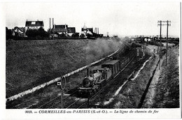 Cormeilles En Parisis Chemin De Fer Train Locomotive Coteau 1930 état Superbe - Cormeilles En Parisis