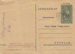 COAT OF ARMS, KOLOZSVAR- CLUJ NAPOCA, OCCUPATION OF TRANSYLVANIA, PC STATIONERY, ENTIER POSTAL, 1944, HUNGARY - Zonder Classificatie