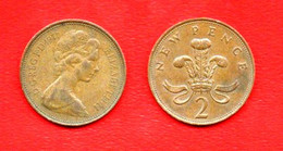 UK , 1971 , Small Lot Of Two Fine Used Coins 2 New Pence, Alu Bronze, KM916, C2300 - 2 Pence & 2 New Pence