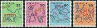 Suisse Switzerland 1988 Yvert 1309/2** 1309/1312 ** Pro Juventute 1988 - Cat - Chat - Gatto - Neufs