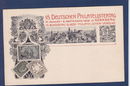 CPA Philatélie Allemagne Nürnberg Circulé Voir Dos - Stamps (pictures)