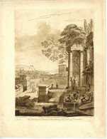 Mezzotino Claude Le Lorrain U. R. Earlom 1774 Antike Ruinenlandschaft - Autres & Non Classés