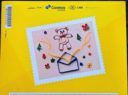 BRAZIL Personalized Stamp Bear And Letter Vignette - Personnalisés